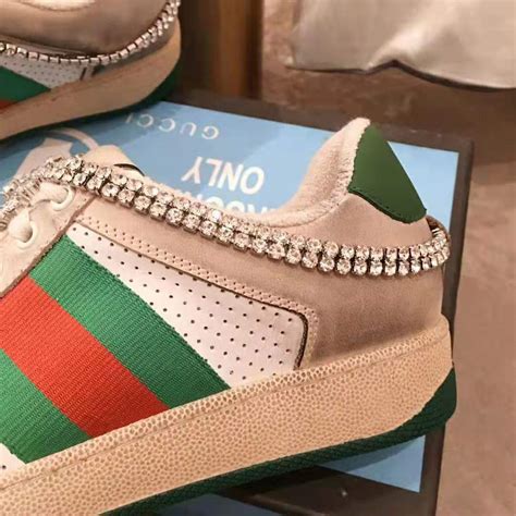 gucci screener sneakers review|Gucci screener sneaker with crystals.